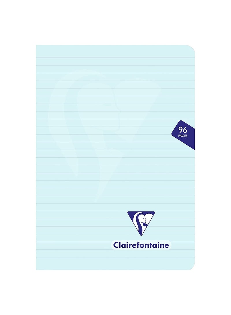 Clairefontaine دفتر ميميسيس بحجم A5 بغطاء بلاستيكي 1 قطعة 96 ورقة لون أزرق باهت - Image 1