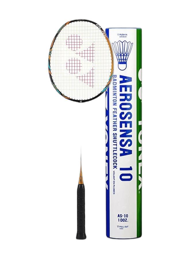 Yonex Astrox 88D Play Camel Gold 4U G5 + Aerosensa 10 Feather Shuttlecock, Number 2 Pack  - Image 1