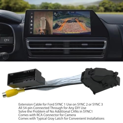 Gxcdizx 54 Pin Apim Connector Sync 1 for Ford Camera Input Harness Cable Extension on SYNC 2 or SYNC 3 with RCA Connector for Camera 35cm 14 inches - Image 4