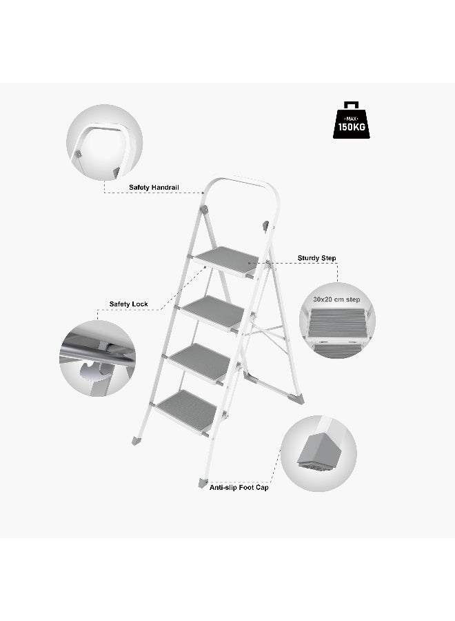 Home Box 4-Step Ladder in White - Image 2