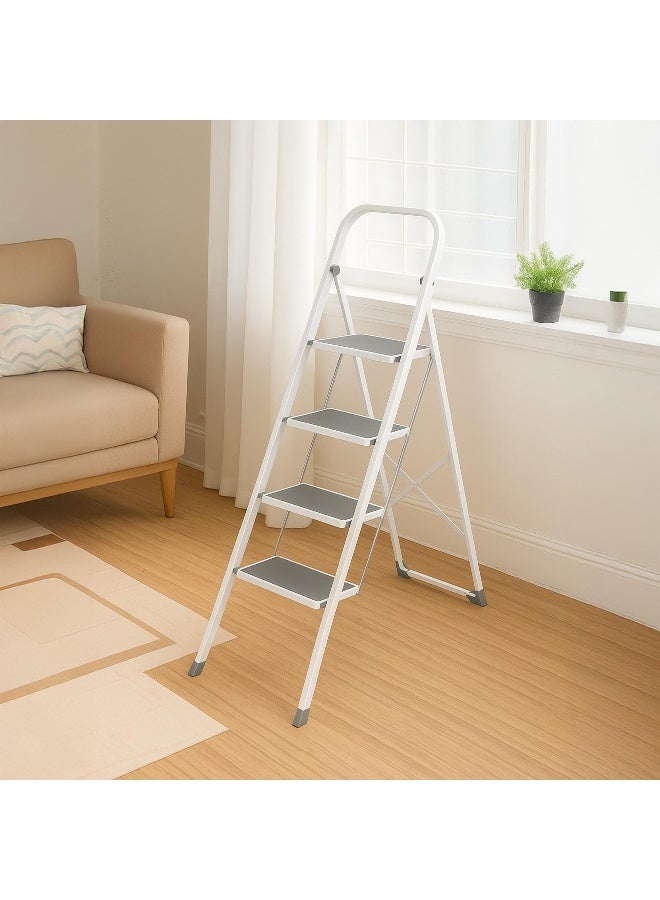 Home Box 4-Step Ladder in White - Image 1