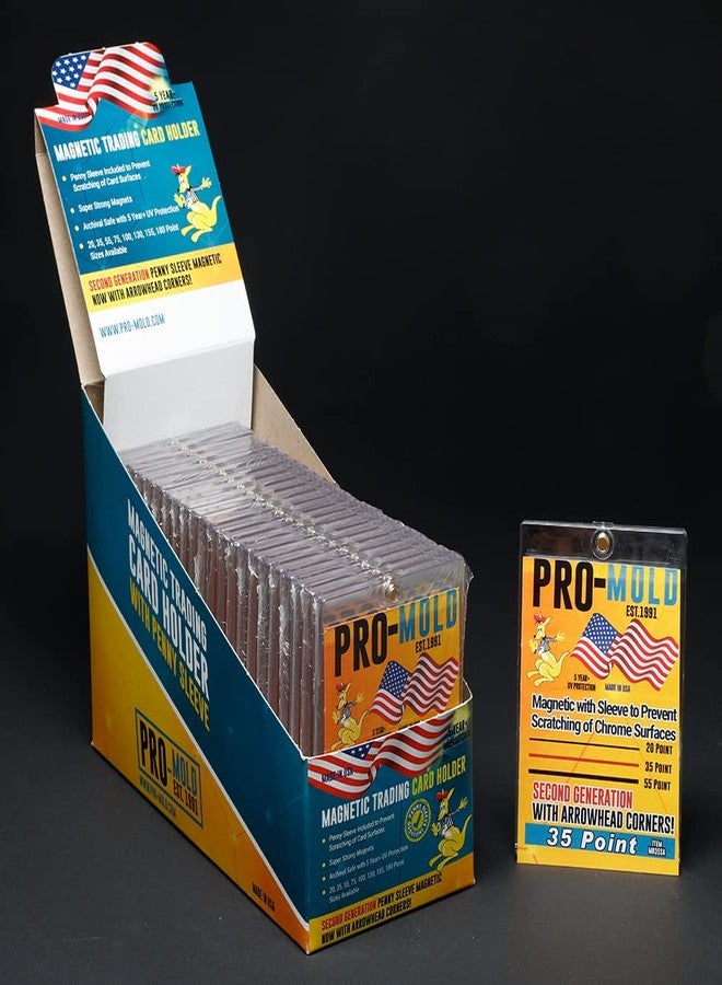 Pro-Mold Box(25) Pro-Mold 35 pt Magnetic One-Touch Card Holders Holds Sleeved Card 2nd Gen MH35SA - Image 3