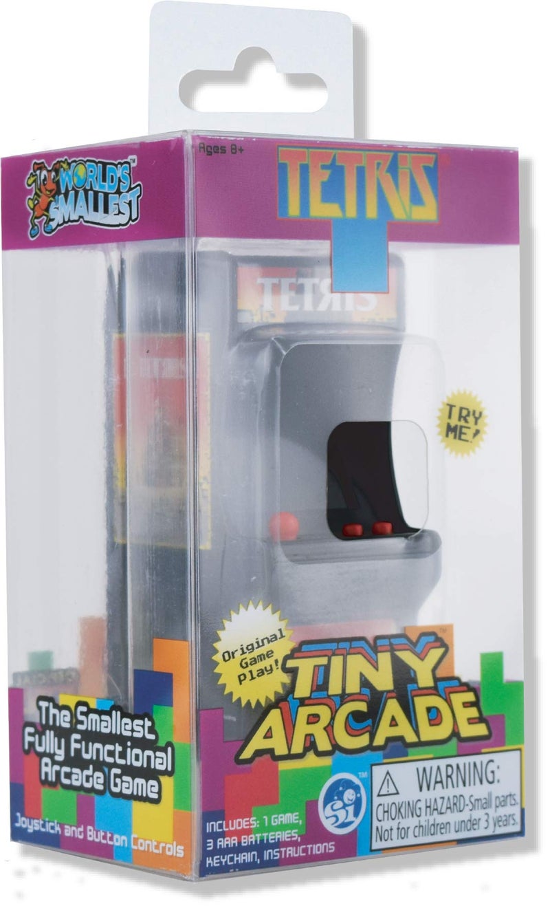 Super Impulse Tiny Arcade Tetris Mini Retro Game (3.5"): Playable Handheld Arcade Machine w/ Real Gameplay & Sound - Classic 1980's Video Game (Ages 8+) - Image 4