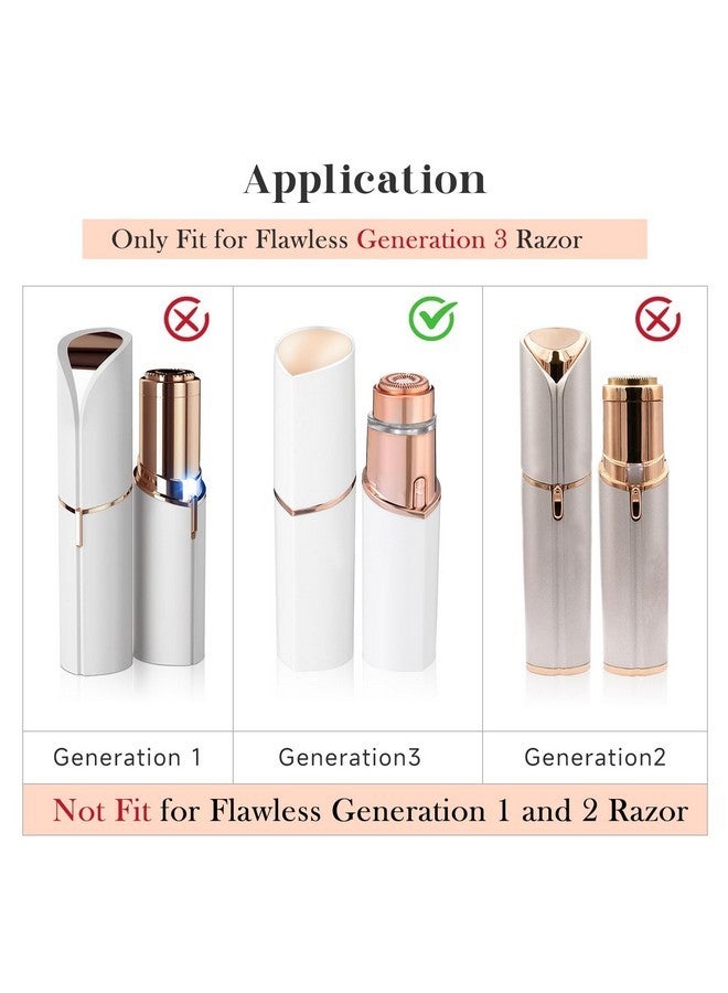 BECHY Replacement Heads Generation 3 For New Finishing Touch Flawless Facial Hair Remover,Upgraded Replacement Blades For Women,Ring Light Rose Gold For Flawless - Image 2