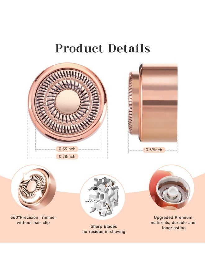 BECHY Replacement Heads Generation 3 For New Finishing Touch Flawless Facial Hair Remover,Upgraded Replacement Blades For Women,Ring Light Rose Gold For Flawless - Image 4
