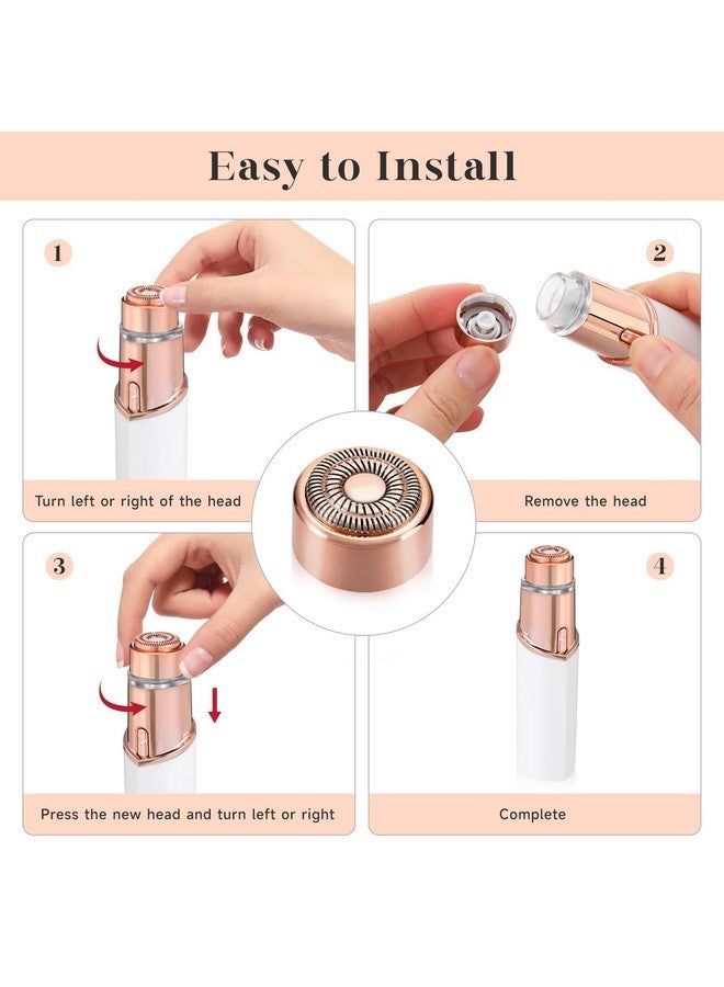BECHY Replacement Heads Generation 3 For New Finishing Touch Flawless Facial Hair Remover,Upgraded Replacement Blades For Women,Ring Light Rose Gold For Flawless - Image 3