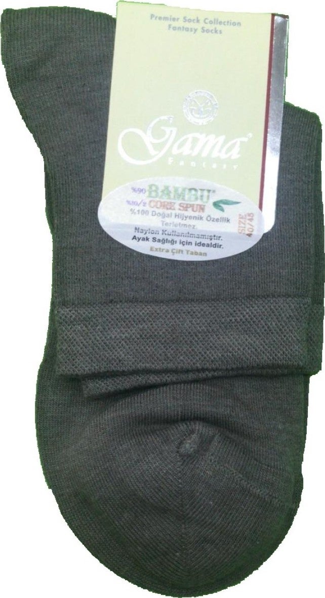 Gama 12 Pairs Gray Color Half Conch Bamboo Booties Socks 