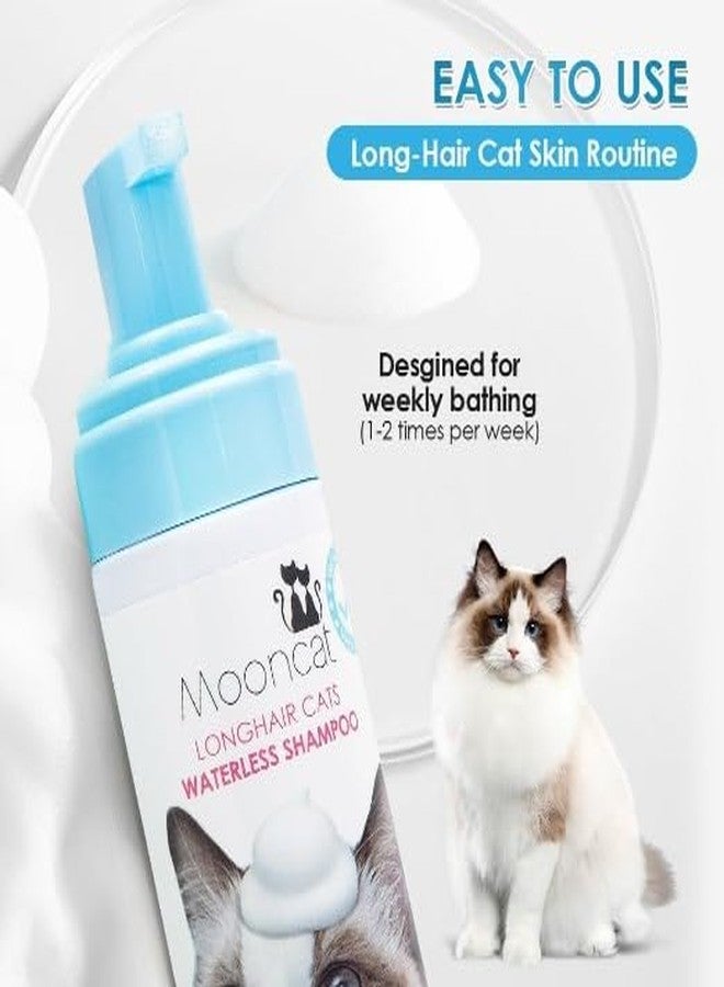 Mooncat Waterless Cat Shampoo for Longhair Cats | Licking Safe No-Rinse Dry Foam Bath for Detangling Matted Fur | Gentle Formula for Kittens & Sensitive Skin, pH Balanced - 5oz - Image 5