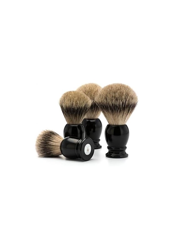 MÜHLE فرشاة حلاقة فاخرة من MÜHLE CLASSIC بشعيرات ثعلب فضي ومقبض من الراتنج الأسود - Image 2