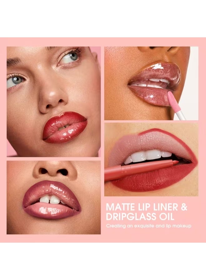 LANGMANNI This Set Includes 2pcs: a Lip Oil And a Lip Liner. The Glossy Lip Oil Provides Long-Lasting Hydration, While The Matte Lip Liner Helps Achieve Flawless Lip Makeup. It'S a 2-In-1 Lip Set, Perfect As Gifts for Women - Image 5