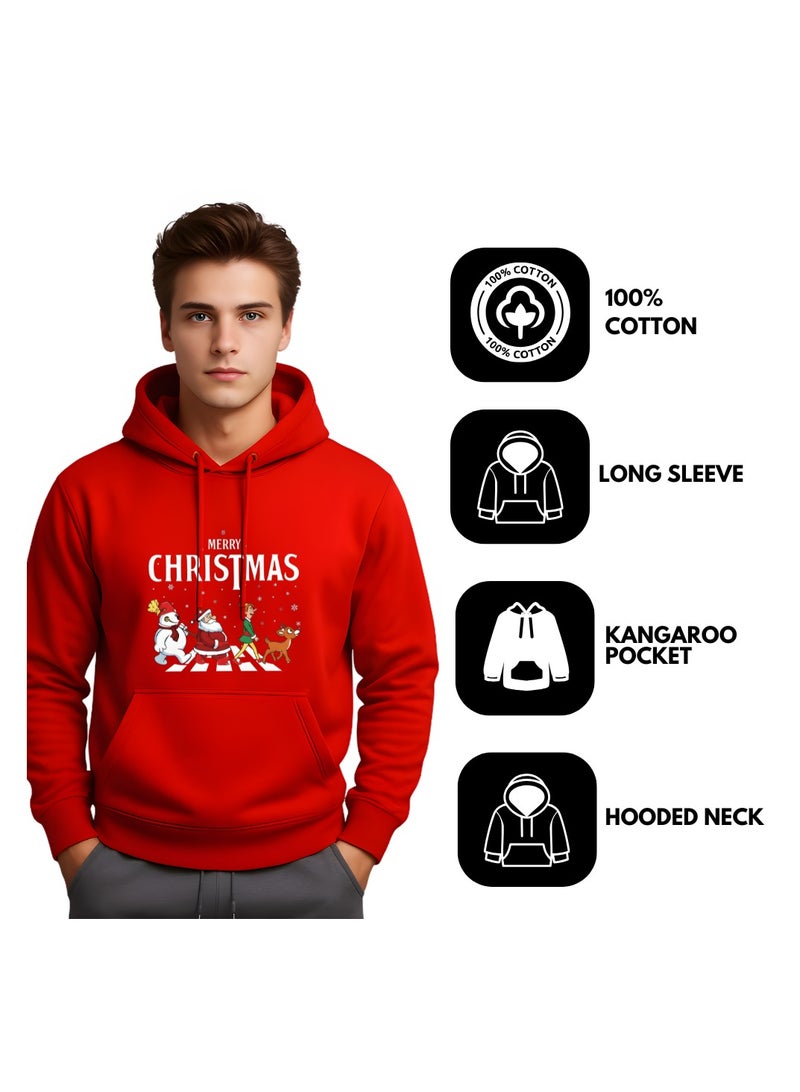 PRINTSHOP4ME Christmas Hoodies For Men–Soft Cotton Pullover Hoodie With Drawstring–Long Sleeve Hoodie For Winter–Ideal For Holiday Celebrations,Casual Wear - Image 4
