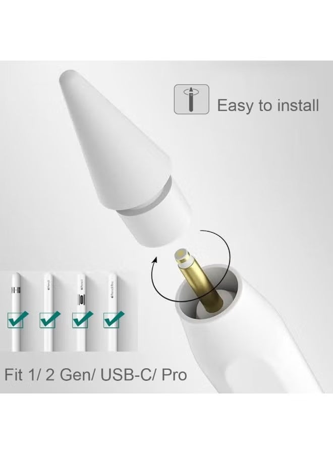 نصائح استبدال لقلم أبل 2nd Generation / 1st Generation / USB-C / قلم برو (حزمة 4) - Image 2