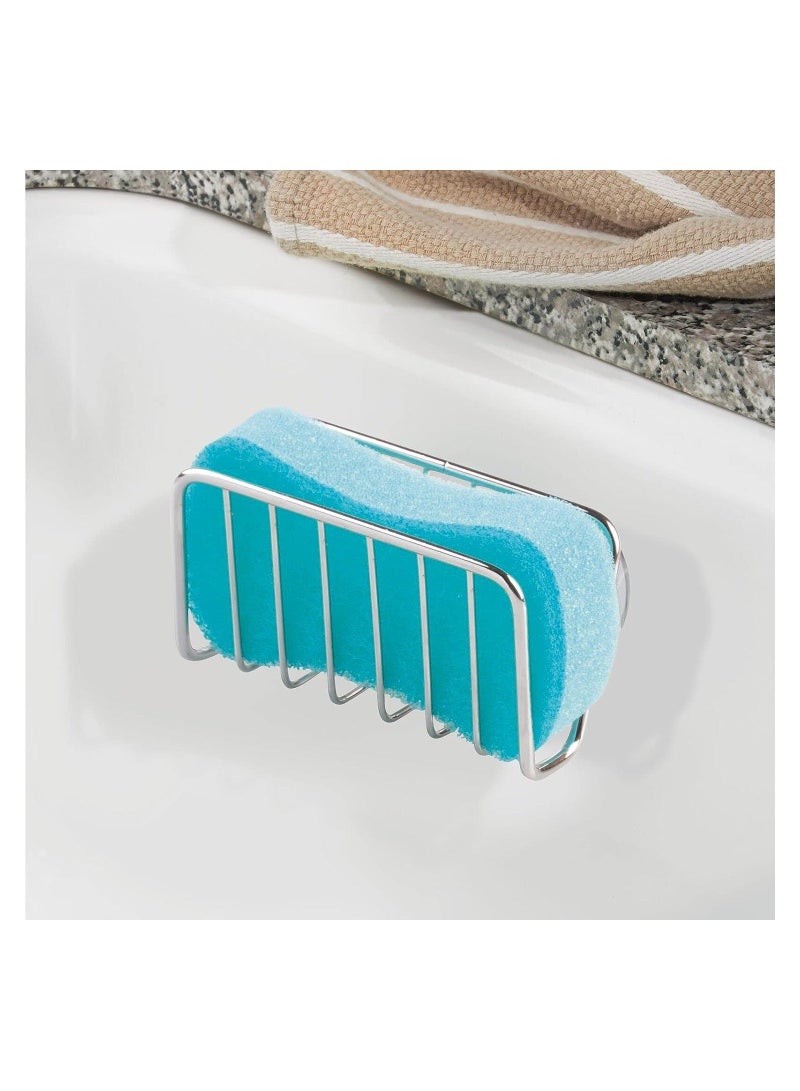 Y&D Kitchen Stainless Steel Sponge Holder, Holder with 4 Suction Cups, Sink Organizer for Sponge, Soap, Scrubber, Basket Brush Dishcloth Hanger  - Image 2