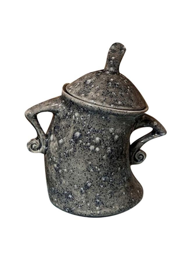 Thoraya Kitchen Canister Synthetic Resin Storage Jar Condiment Spice Seasoning Storage Container Akimbo Shape Grey  - Image 3