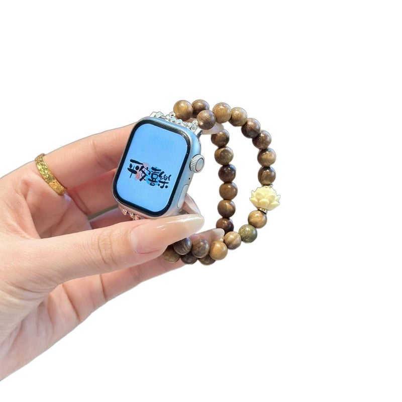 سوار ساعة ذكية سوار راتنج متوافق مع Apple Watch بملاءمة قابلة للتعديل وحزام بديل للاستخدام اليومي باللون أخضر قابل للتعديل - SAHL - Image 1