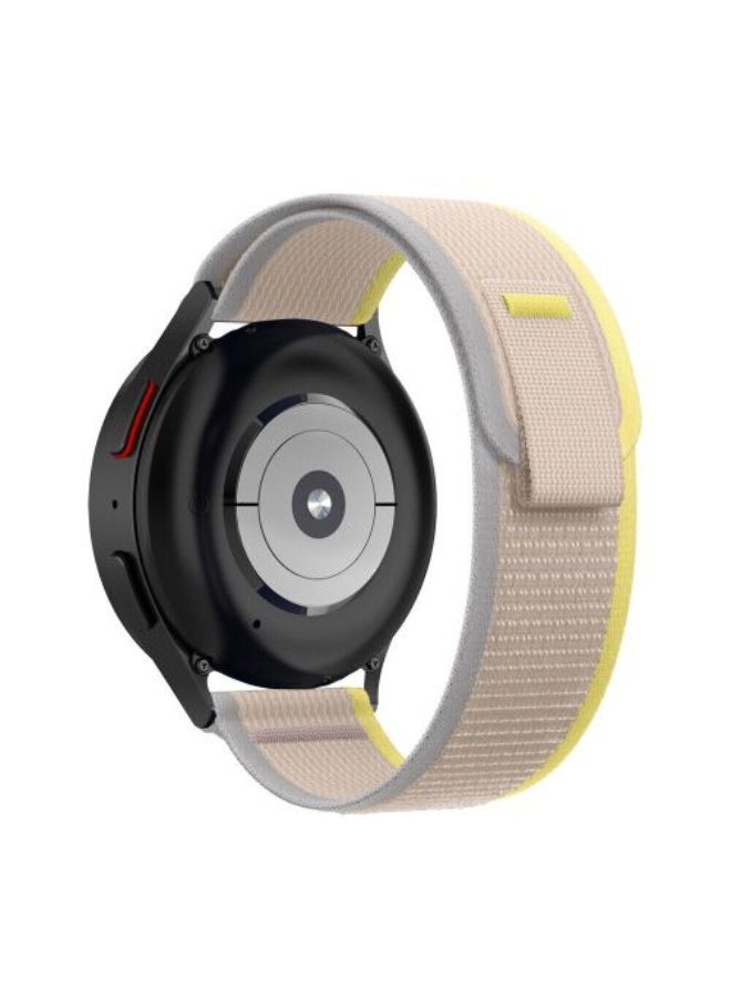 Generic - Modern Materials 22mm Trail Loop Nylon Bands Compatible With Huawei Watch3 46 -Huawei Watch 3 Pro 48mm 2022, Adjustable Woven Nylon Braided Sport Gray Yellow - Image 1