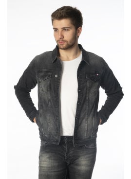 Cedy Denim Men's Slim Fit Jeans Coat - C307  - Image 3