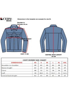 Cedy Denim Men's Slim Fit Jeans Coat - C307  - Image 2