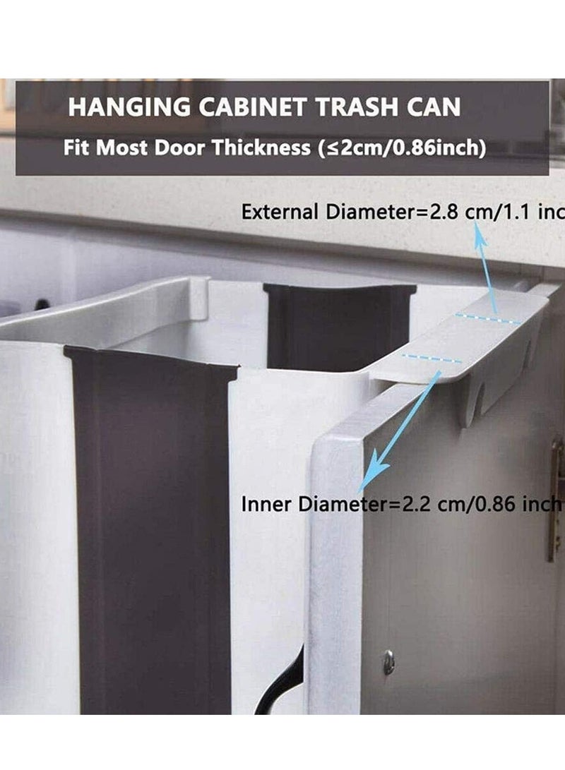 Reko Hanging Trash Can Kitchen Cabinet Door Hanging Trash Small Compact Garbage Can Hanging Cabinet Trash - Image 3