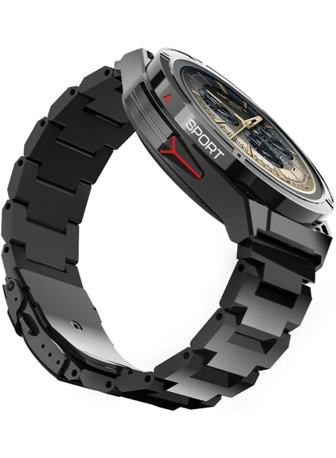 HiFuture HiFuture ACTIVE Smartwatch with Dual-Band GPS, Dual-Core CPU, 1.43" AMOLED Display, Barometric Altimeter, Built-In Compass, 50M Waterproof, Syntra AI, Extra Band Included-Black Red - Image 5