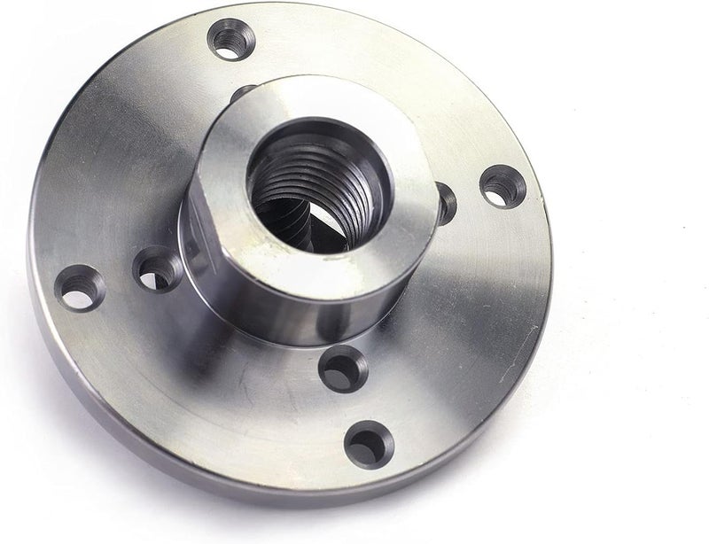 PHUKIMLONG 4" Wood Lathe Steel Faceplate Chucks, 1”-8TPI Thread Woodworking Accessories Tools - Image 1