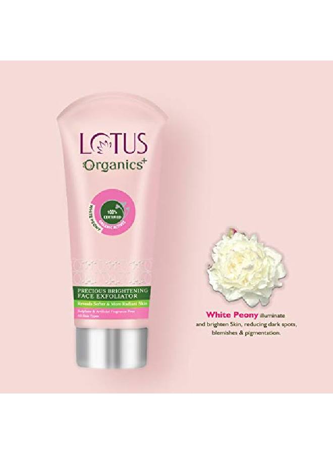 Lotus Organics+ Precious Brightening Face Exfoliator Gentle And Effective Organic Face Scrub 100G  - Image 3