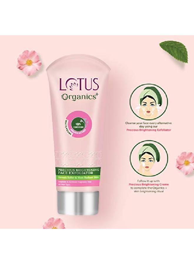 Lotus Organics+ Precious Brightening Face Exfoliator Gentle And Effective Organic Face Scrub 100G  - Image 4