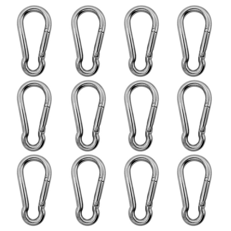 Outmate Marine Grade 316 Stainless Steel Carabiners -2 inch Heavy Duty, Durable & Rust-Free Clips for Gym, Swing, Dog Leashes, Hammocks, Keychains, and More(316,M5,Pack of 12) - Image 1