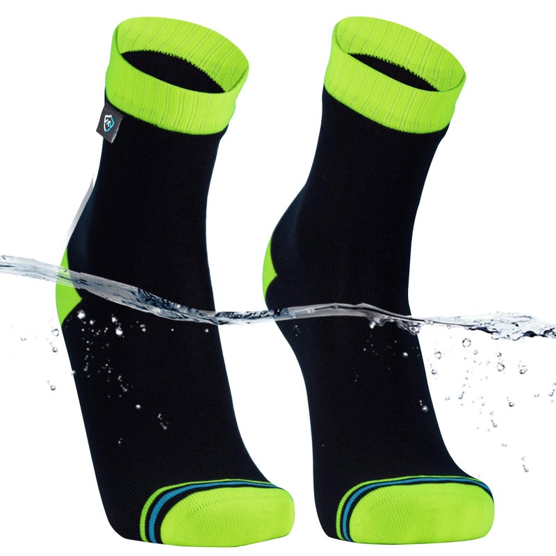DexShell Waterproof Socks for Men & Women, Hiking Walking Outdoor Activities in Cold Wet Weather, Breathable Membrane PFOA-free Laminated Combed Cotton Inners by Patented Craft, Unisex LG, HVY Black - Image 1