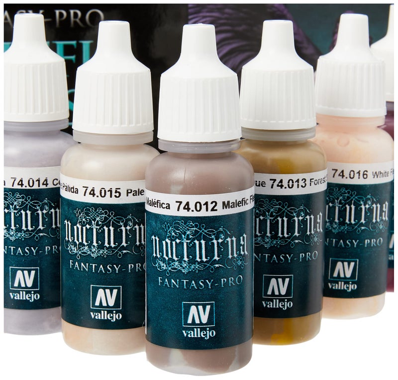Vallejo - Pro Nocturna Malefic Flesh Acrylic Paint Set | Ideal Flesh Tones for Fantasy and Historical Figures | High Pigmentation Colors | Model Painting Essentials | 8 Bottles x 17 ml (0.57 fl.oz.) - Image 3
