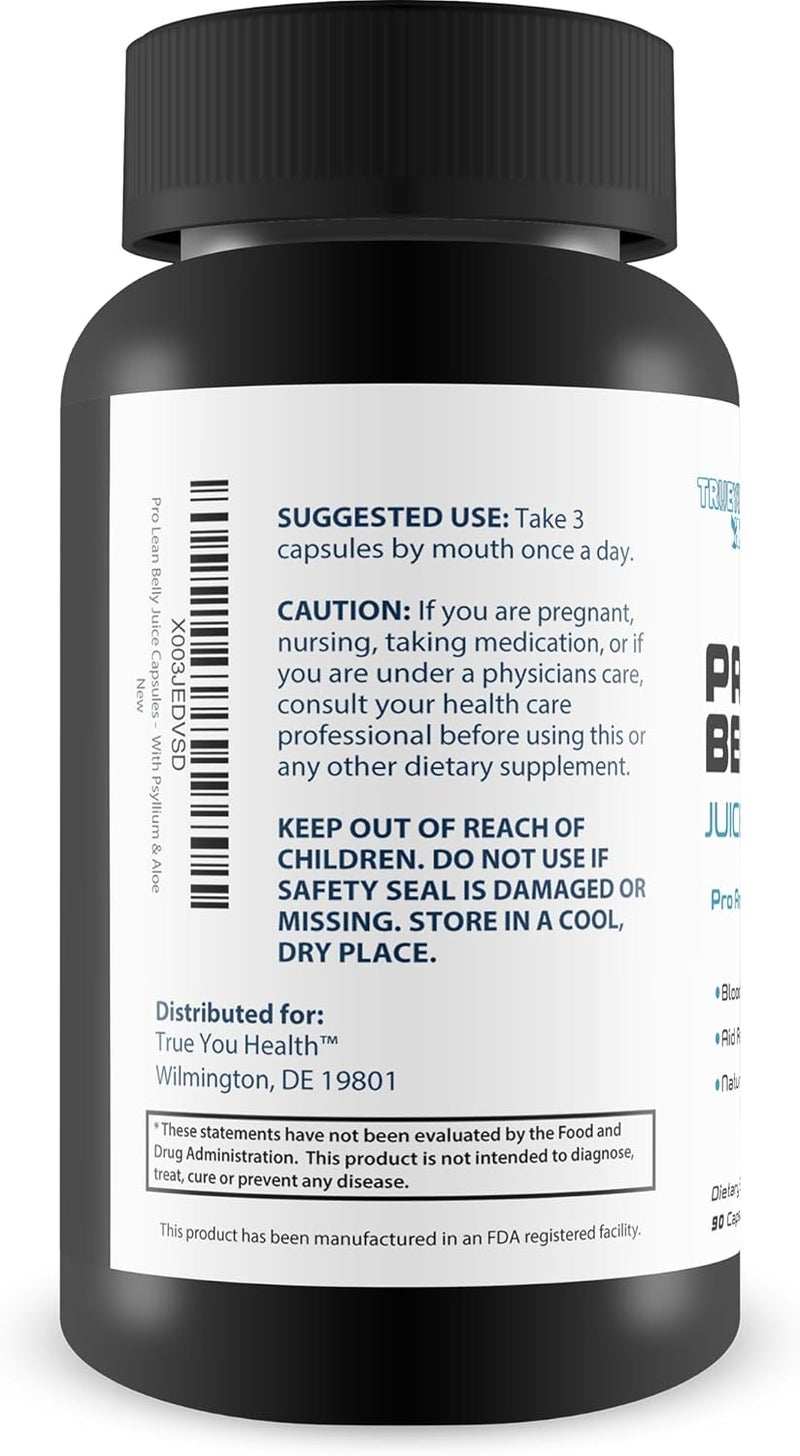 Pro Lean Belly Juice Capsules  Daily Cleanse Supplement  Support Digestive Health Immune Health Regularity  Overall Wellness  Detox Cleanse  Aid Improved Health  Energy  With Psyllium  Aloe - Image 3