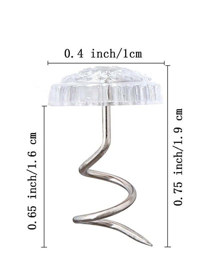 20-Piece Bed Skirt Pins Clear Heads Twist Pins for Holds Bedskirts Drapes Slipcovers and Other Fabric  - Image 2