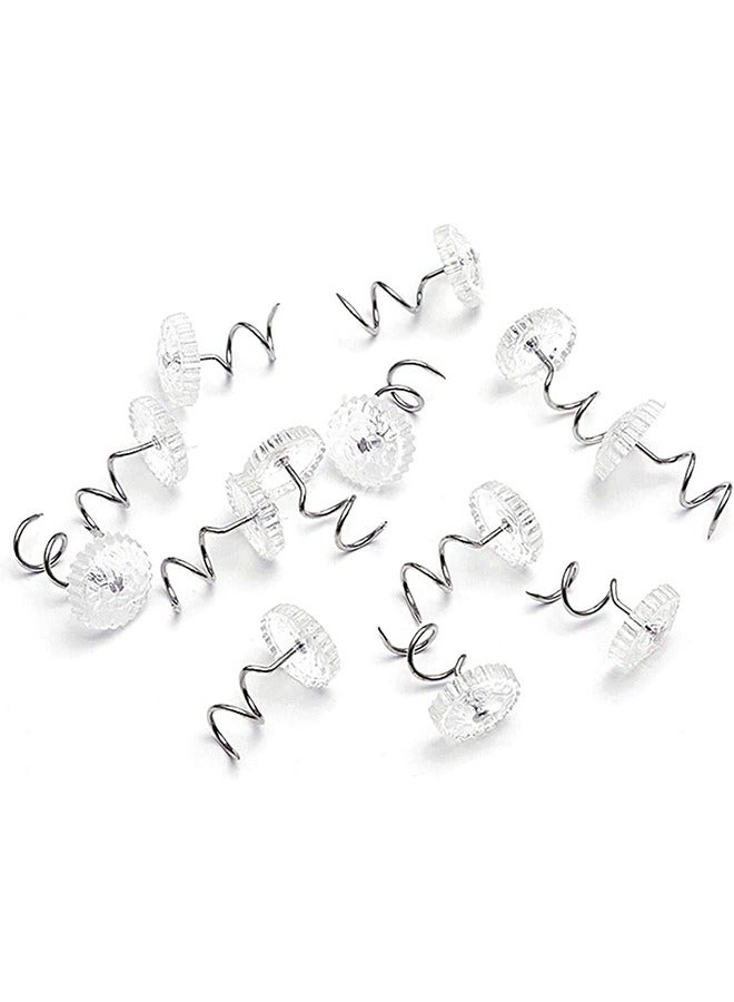 20-Piece Bed Skirt Pins Clear Heads Twist Pins for Holds Bedskirts Drapes Slipcovers and Other Fabric  - Image 3
