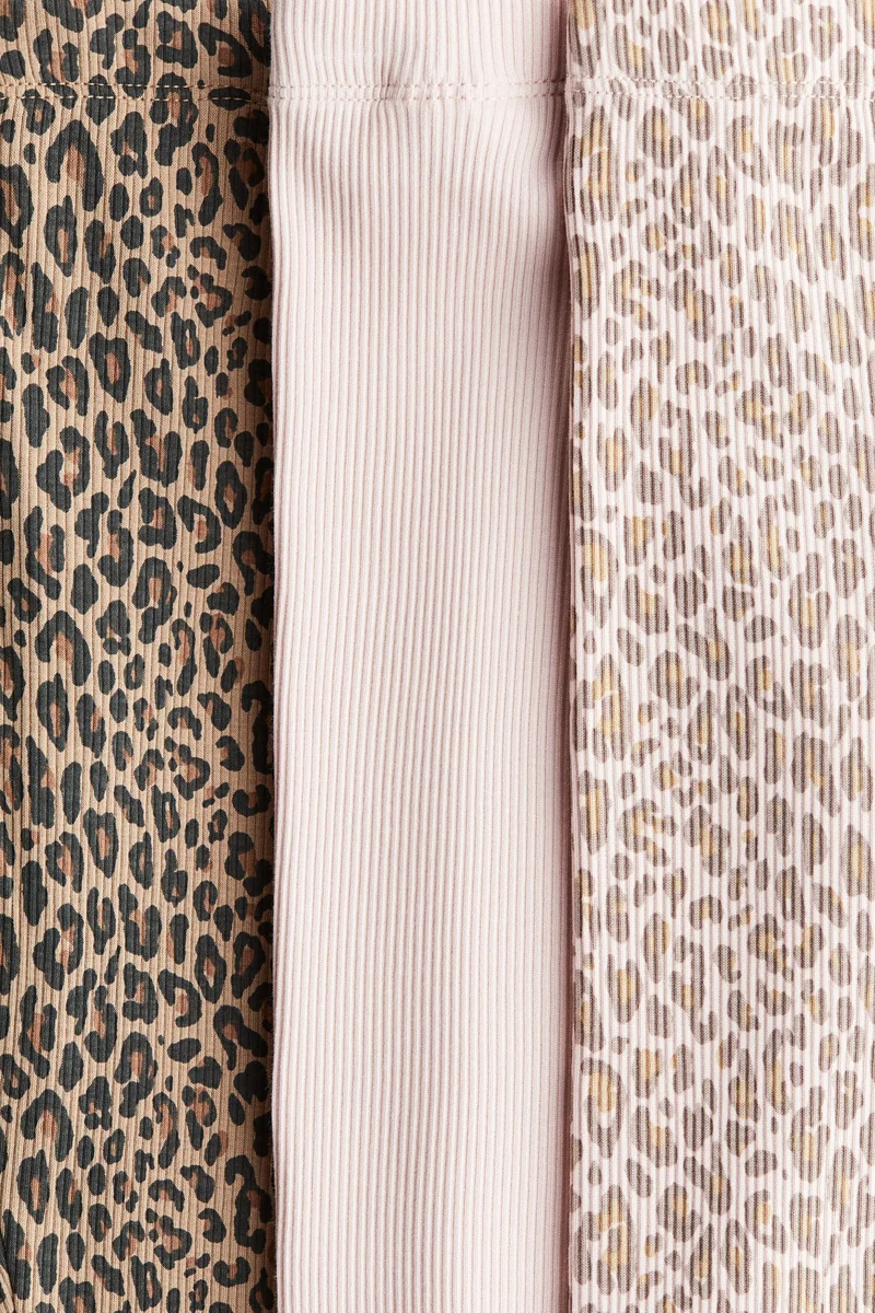 H&M 3-pack ribbed cotton leggings