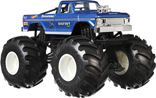 Hot Wheels Monster Trucks 124 Scale Assortment for Kids Age 3 4 5 6 7 8 Years Old Great Toy Trucks Large Scales - Image 1