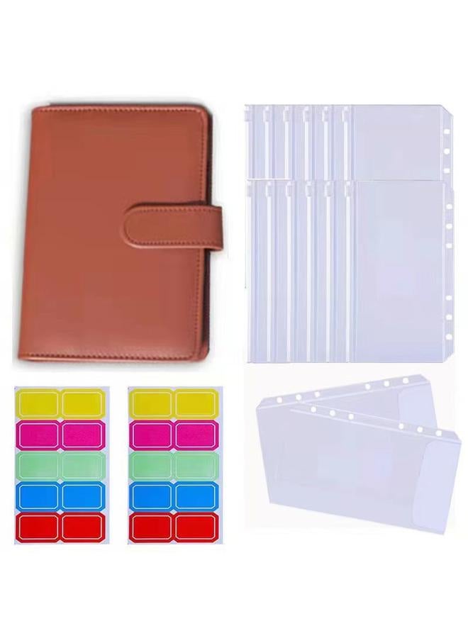 Bluejw Macaron Loose-leaf Hand Ledger Suit PVC Zipper Bag Budget Card Ruler Sticker Notebook Wallet  - Image 1