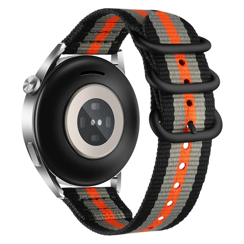 Bluejw Premium Woven Nylon Watch Strap Replacement - Durable Sport Striped Wristband for Men's Watches - Image 1