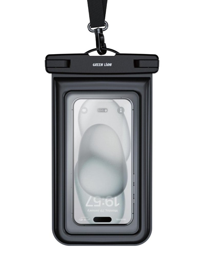 GREEN LION Waterproof Phone Case Cover Black/Clear - Image 1
