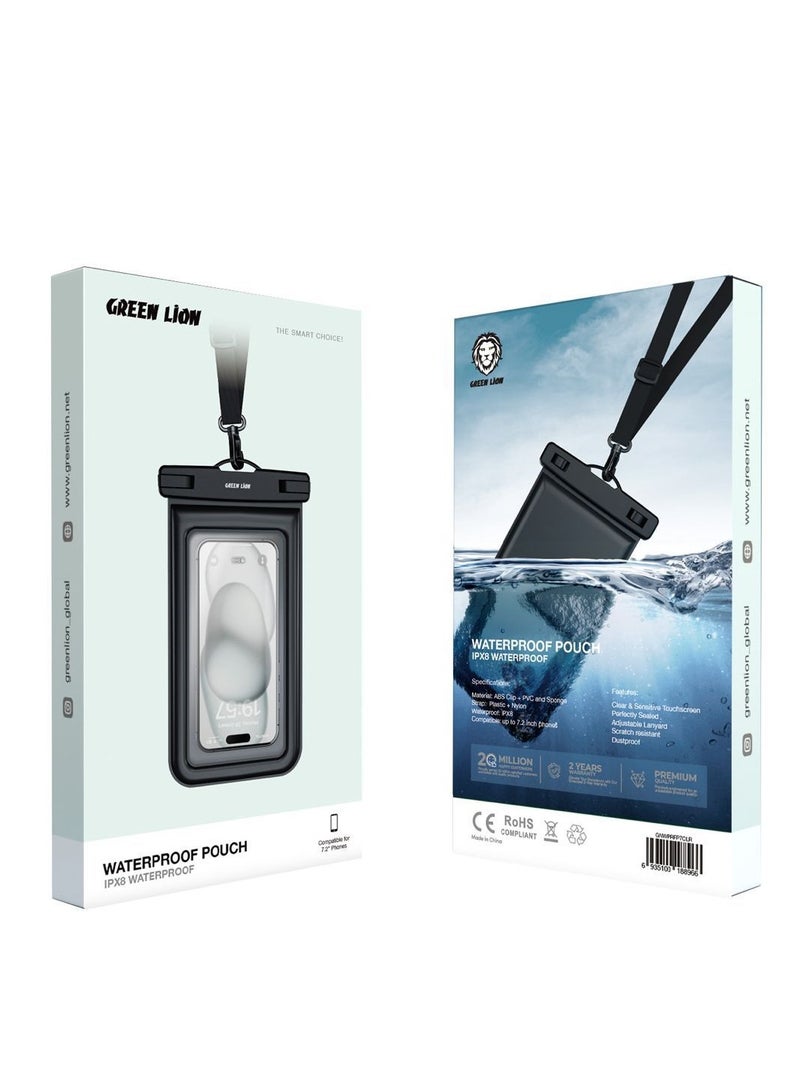 GREEN LION Waterproof Phone Case Cover Black/Clear - Image 2