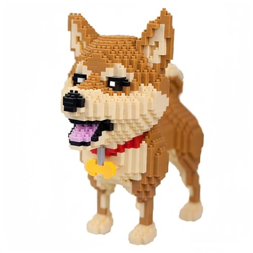 alltogetho Enjoy The Delightful Company of The Tolerant and Peaceful Shiba Inu with Micro Mini Building Block Dog Toys Set A Toy for a Dog Lover - Image 1
