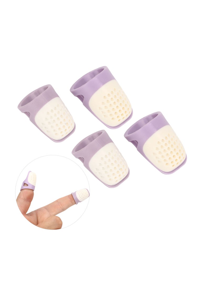 4 PCS Finger Protector Thimble Finger Cover DIY Sewing Accessories