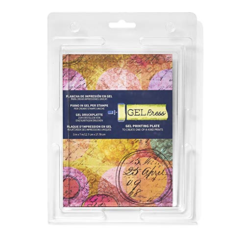 Gel Press Monoprinting Print Plate - 5” X 7” Gel Plate - Printmaking Supplies - Reusable Gel Printing Plate for Press Art for Card Making, Scrapbooking, Journaling, Arts and Crafts, Home Decor - Image 1