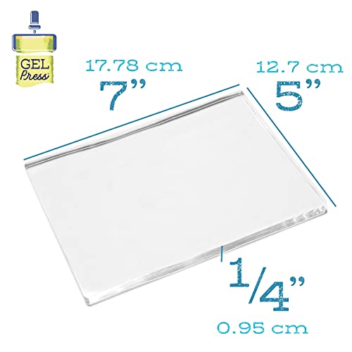 Gel Press Monoprinting Print Plate - 5” X 7” Gel Plate - Printmaking Supplies - Reusable Gel Printing Plate for Press Art for Card Making, Scrapbooking, Journaling, Arts and Crafts, Home Decor - Image 2