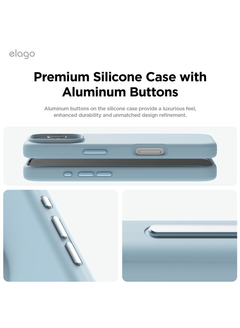 Elago - Magnetic Liquid Silicone for iPhone 16 Pro MAX Case Cover Compatible with MagSafe Shockproof - Sky Blue - Image 1