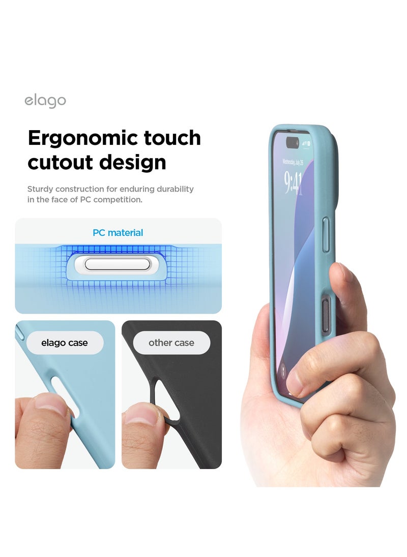 Elago - Magnetic Liquid Silicone for iPhone 16 Pro MAX Case Cover Compatible with MagSafe Shockproof - Sky Blue - Image 1
