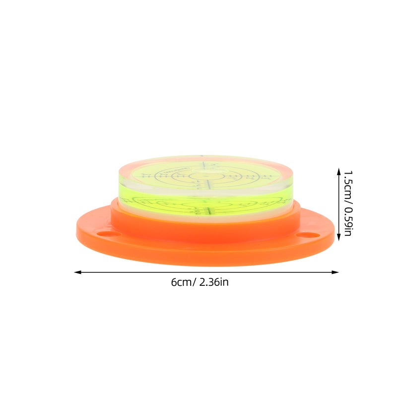 Mini Circular Spirit Level 60x15mm with Base for Precision Measuring Construction DIY Tool - Image 3