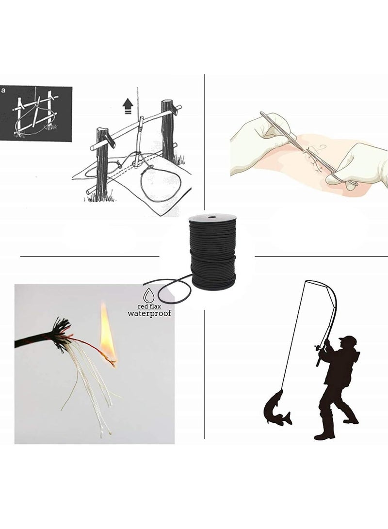 LIMOS 100M Rope Strong Strength Nylon Paracord For Tactical Crafting Survival General Use Black  - Image 4