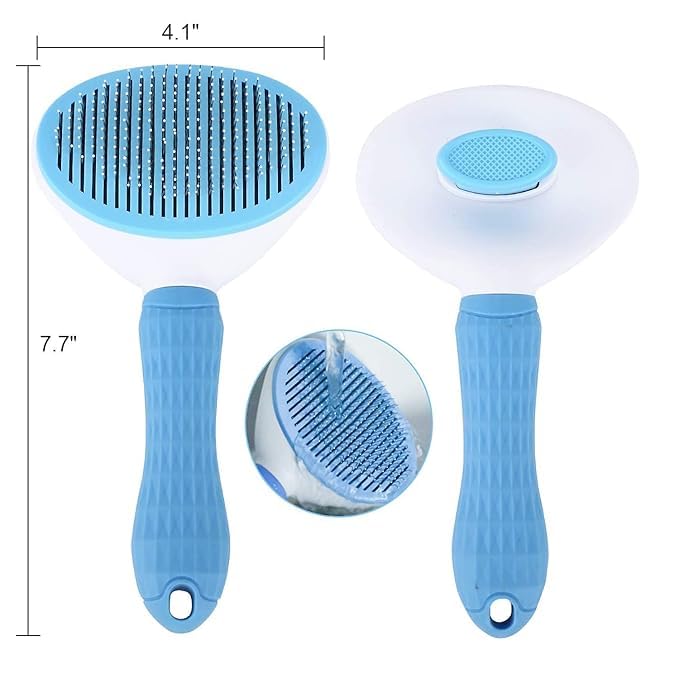 GAMAHA Self Cleaning Slicker Brush,Pet Grooming Shedding Brush for Dogs and Cats - Easy to Remove Loose Undercoat,Pet Massaging Tool Suitable for Pets with Long or Short Hair - Image 2