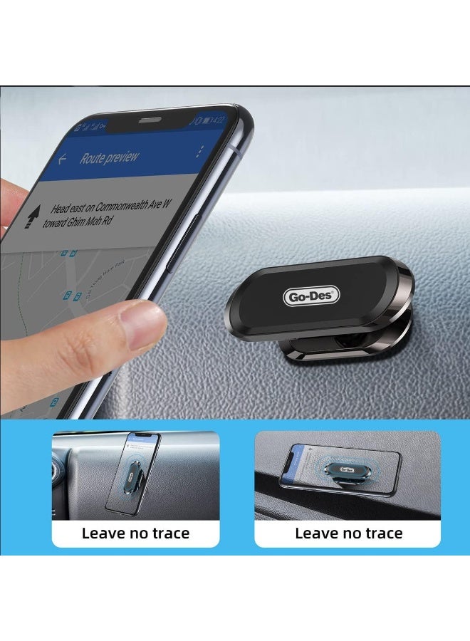 Go-Des GD-HD708 Strong Magnetic Car Phone Holder, 8X Neodymium Magnet, 360° Rotation Universal Dashboard/Desk/Air Vent Mount, Stable Hands-Free GPS Stand for All Mobile Devices & Tablets - Image 2