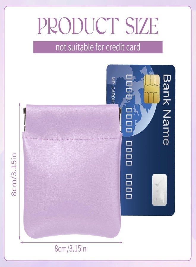 آيسكاي بوب محفظة نقود صغيرة قابلة للضغط من ISKYBOB، 4 قطع، محفظة جلدية صغيرة للعملات المعدنية، 3.1 بوصة، محفظة نقود صغيرة للنساء، حقيبة نقود للسيارة، محفظة سفر، حقيبة منظم نقود، ربيع - Image 2